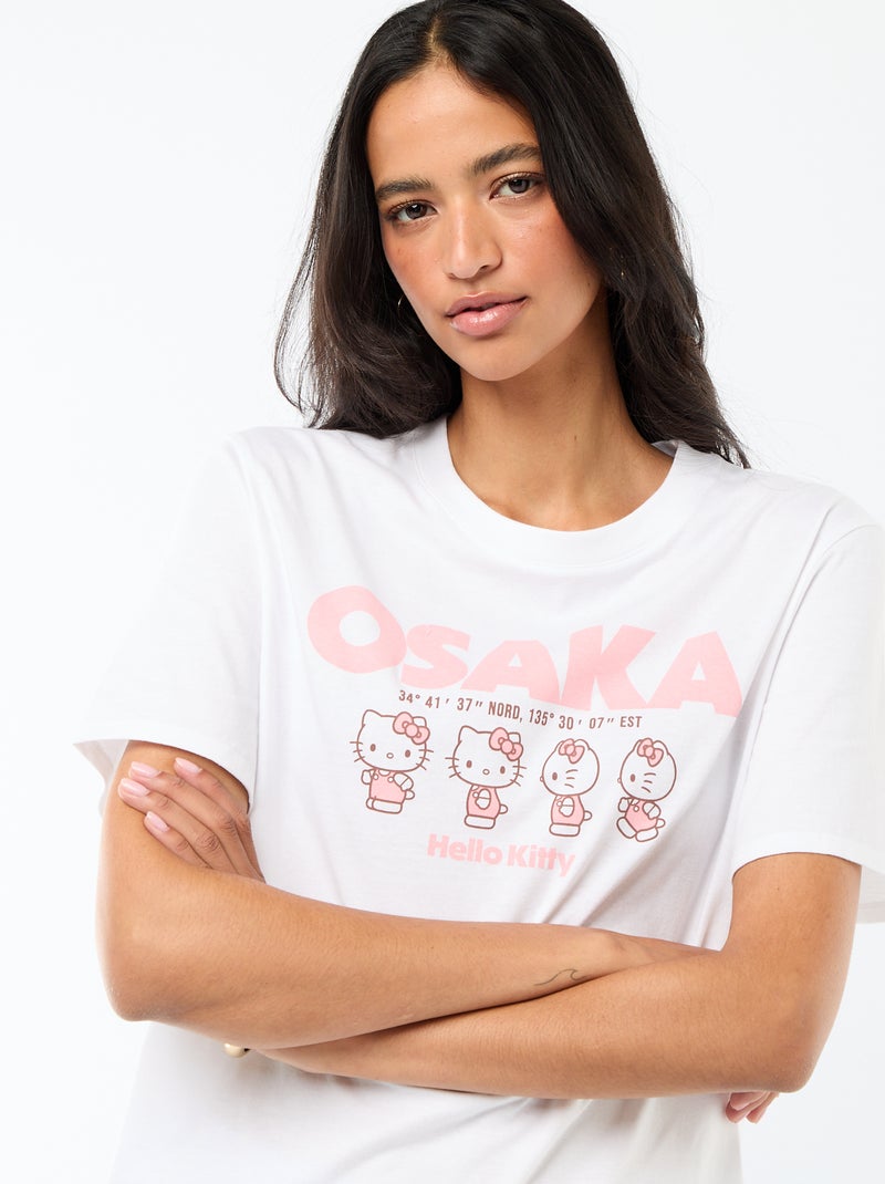 Camiseta estampada 'Kuromi' con estampado delantero/trasero Blanco - Kiabi