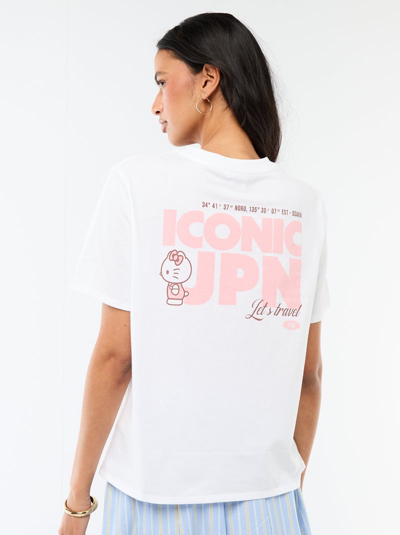 Camiseta estampada 'Kuromi' con estampado delantero/trasero Blanco - Kiabi