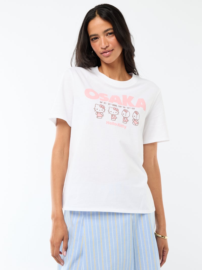 Camiseta estampada 'Kuromi' con estampado delantero/trasero Blanco - Kiabi