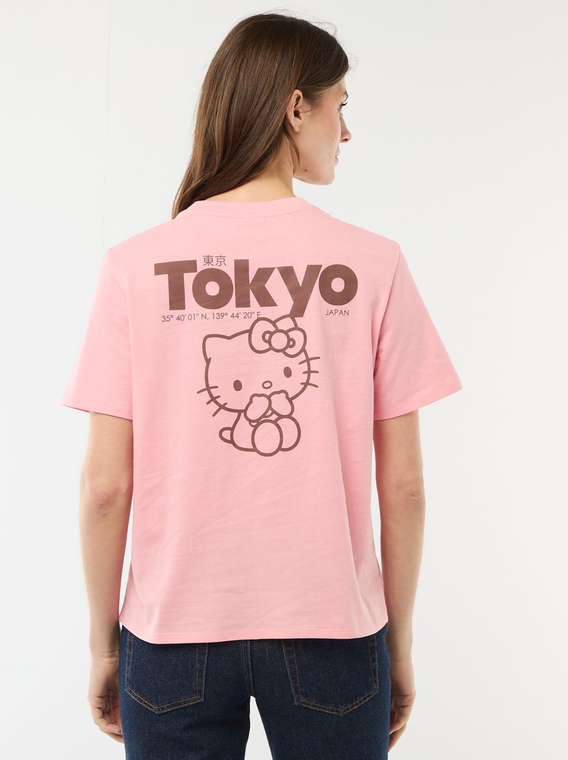 Camiseta estampada 'Kuromi' con estampado delantero/trasero Rosa - Kiabi