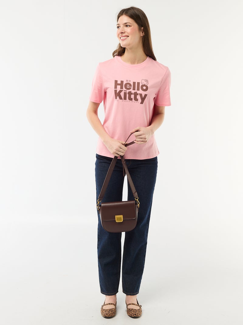 Camiseta estampada 'Kuromi' con estampado delantero/trasero Rosa - Kiabi