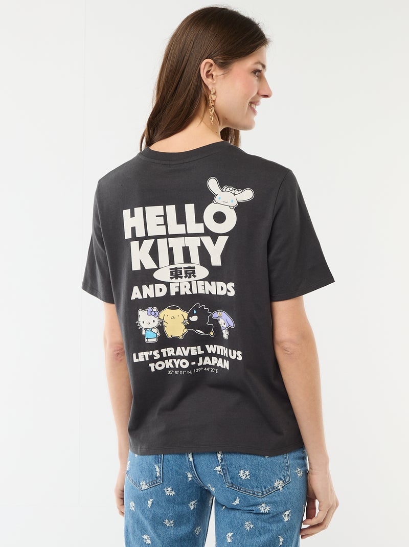 Camiseta estampada 'Kuromi' de manga corta Negro - Kiabi