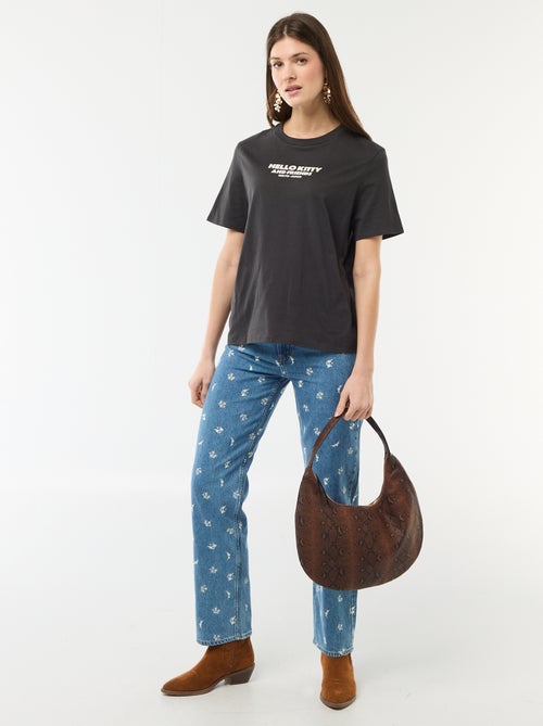 Camiseta estampada 'Kuromi' de manga corta - Kiabi