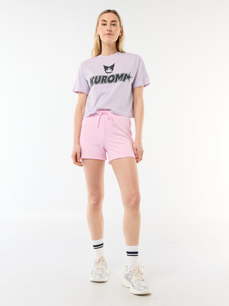 Camiseta estampada \'Kuromi\' de manga corta Rosa - Kiabi