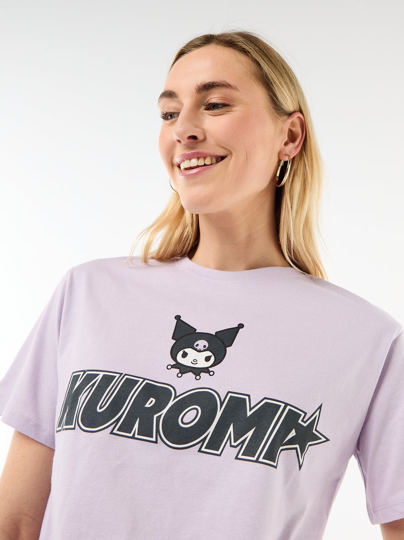 Camiseta estampada \'Kuromi\' de manga corta Rosa - Kiabi