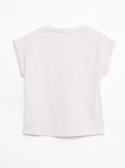 Camiseta estampada 'Kuromi' lisa de algodón - Kiabi