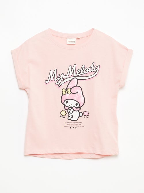 Camiseta estampada 'Kuromi' lisa de algodón - Kiabi