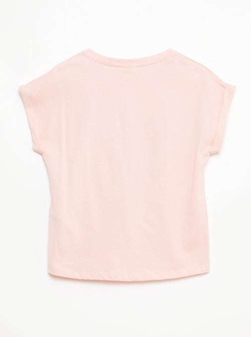 Camiseta estampada 'Kuromi' lisa de algodón - Kiabi