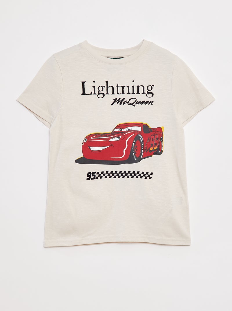 Camiseta estampada loose fit 'Cars' Beige - Kiabi