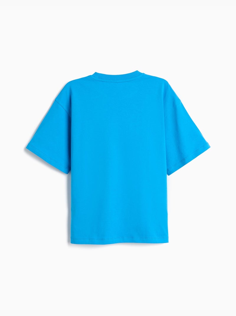 Camiseta estampada 'loose fit', mo fashion Azul - Kiabi
