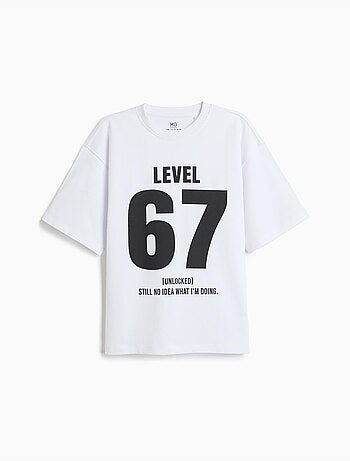 Camiseta estampada 'loose fit', mo fashion
