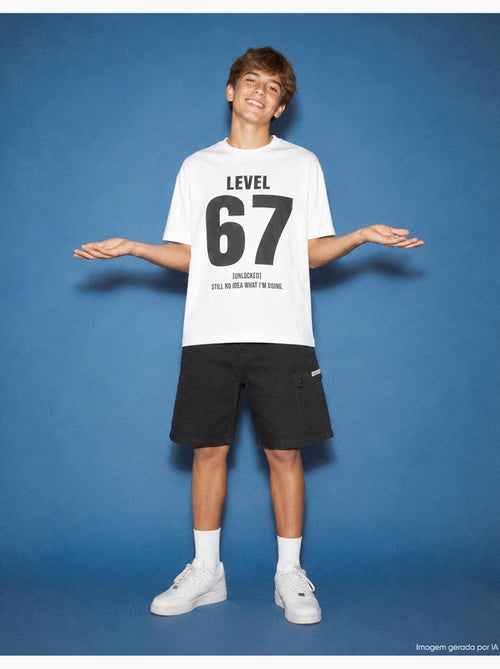 Camiseta estampada 'loose fit', mo fashion - Kiabi