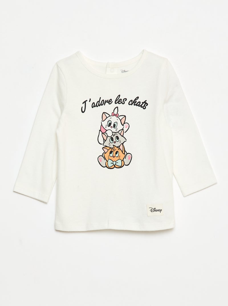 Camiseta estampada 'Los Aristogatos' 'Disney' Blanco - Kiabi