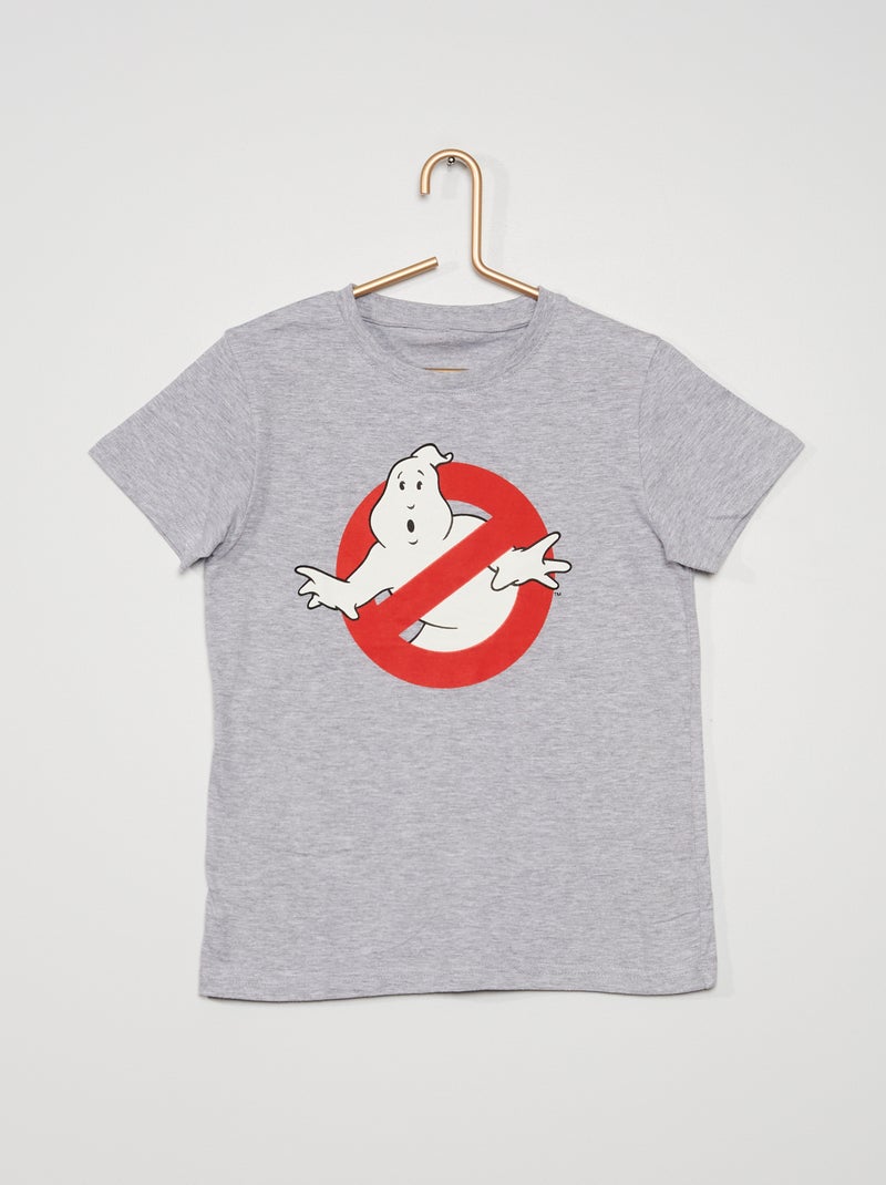 Camiseta estampada 'Los Cazafantasmas' gris chiné - Kiabi