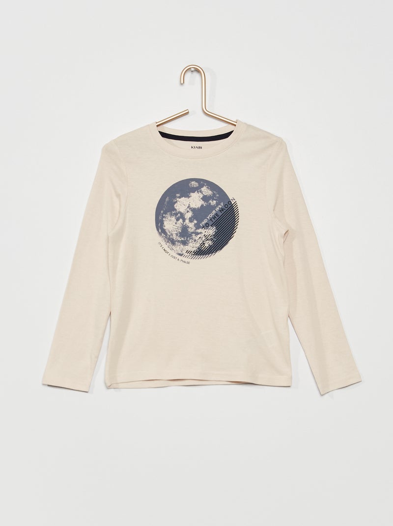 Camiseta estampada 'luna' BLANCO - Kiabi