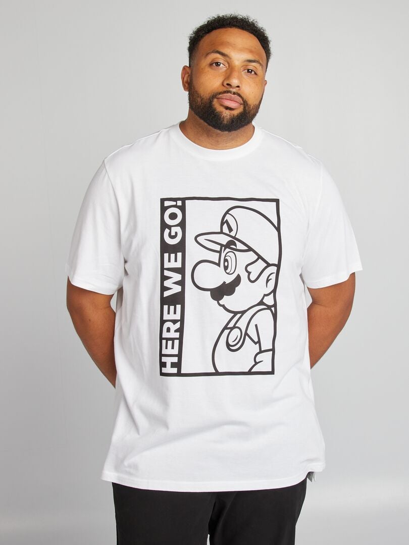 Camiseta estampada 'Mario' blanco - Kiabi