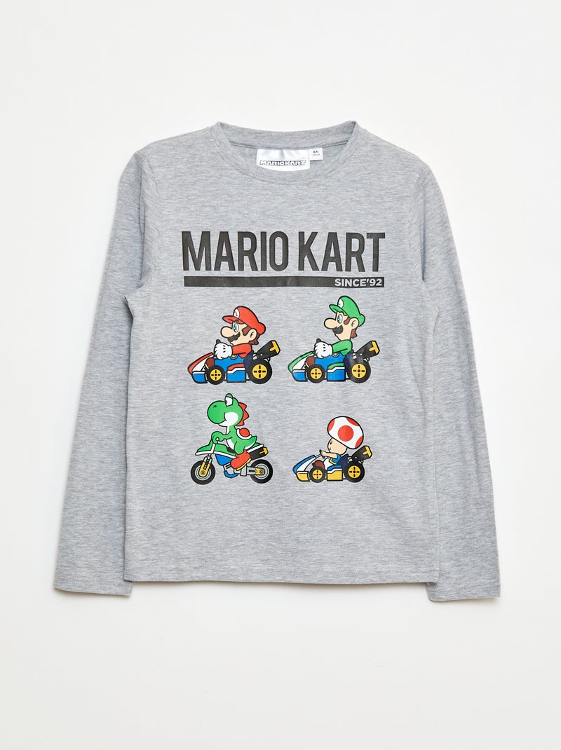 Camiseta estampada 'Mario' Gris - Kiabi