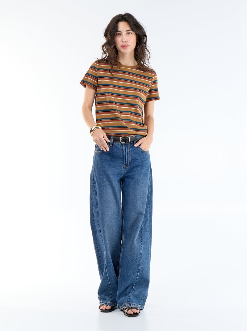 Camiseta estampada Marron - Kiabi
