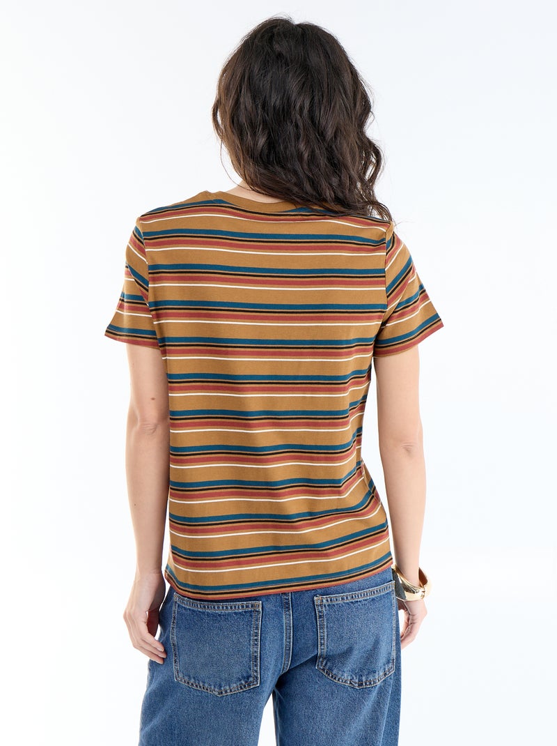 Camiseta estampada Marron - Kiabi
