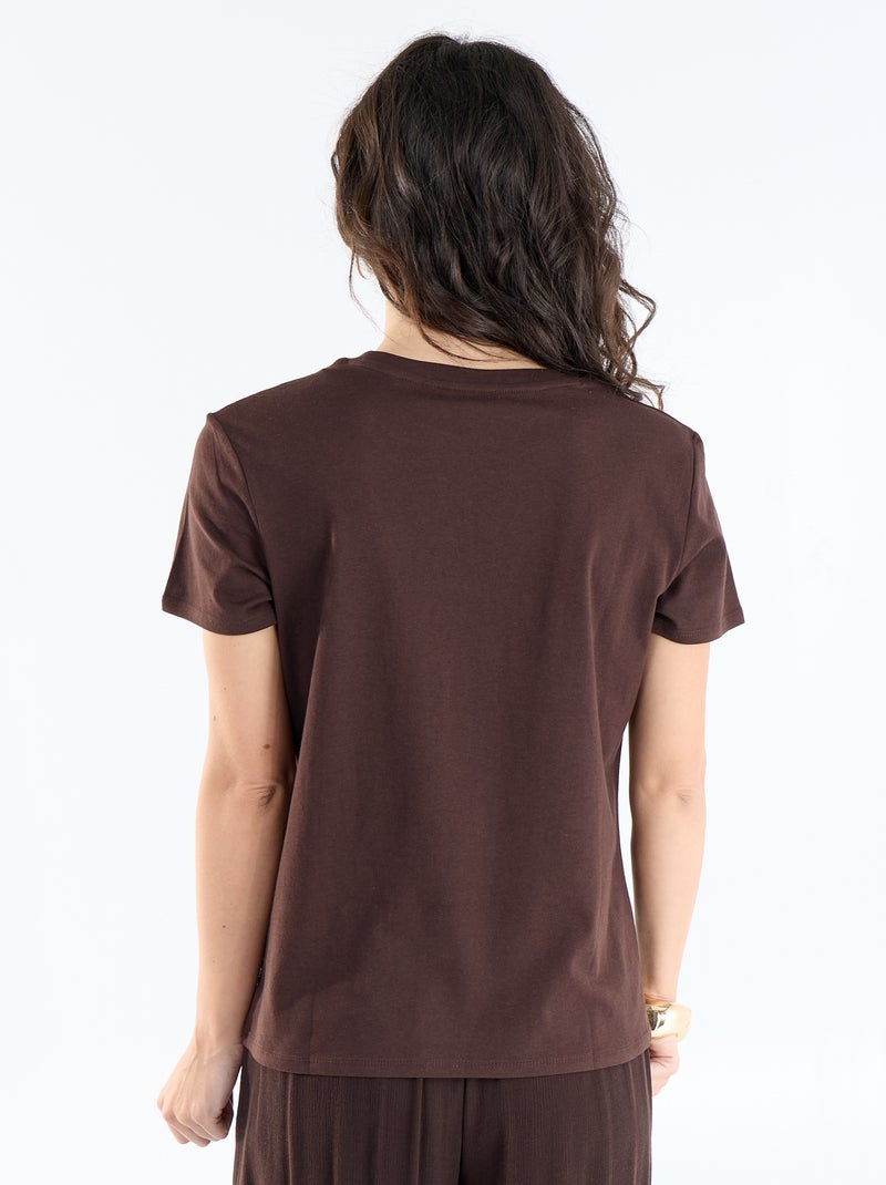 Camiseta estampada Marron - Kiabi