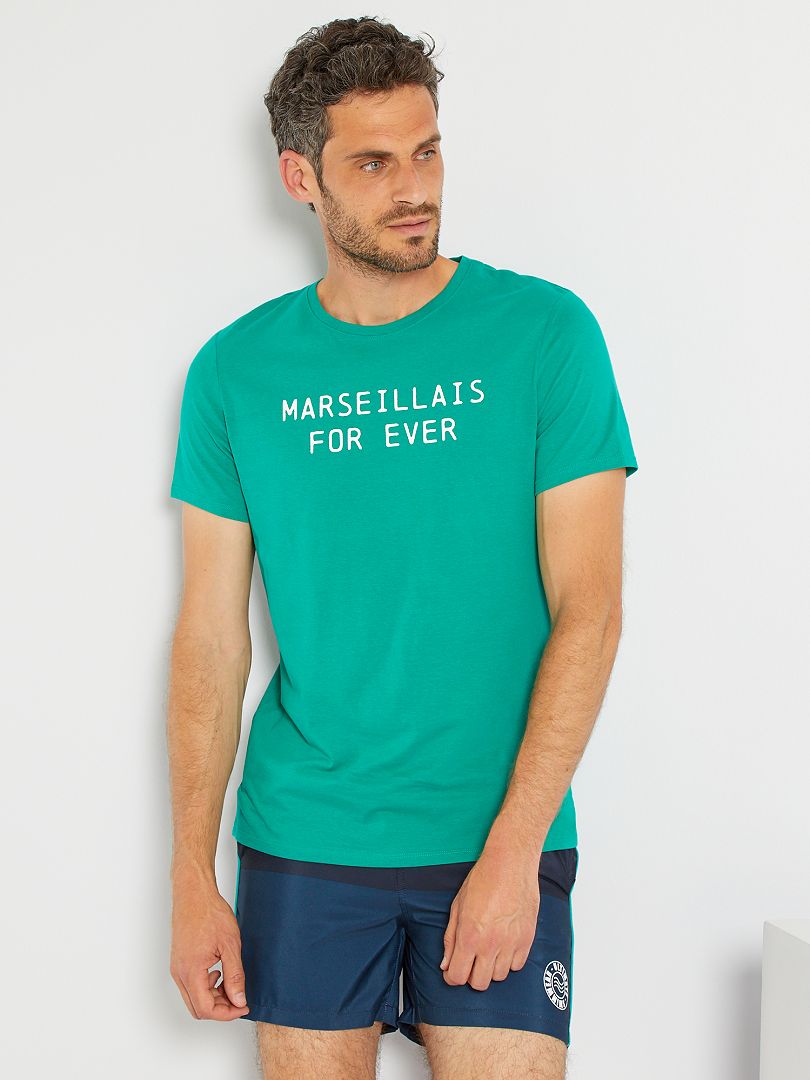 Camiseta estampada Marsella VERDE - Kiabi