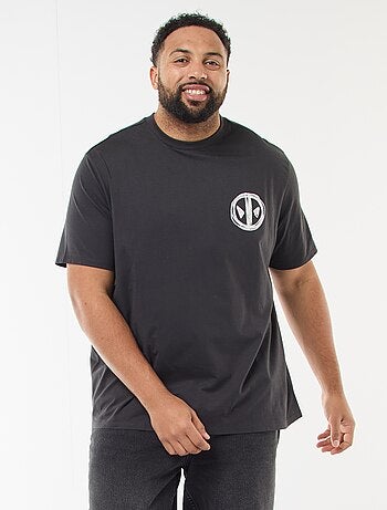 Camiseta estampada 'Marvel' 'Deadpool' de algodón liso