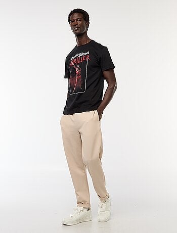 Camiseta estampada 'Mickael Jackson' 'Thriller' de manga corta
