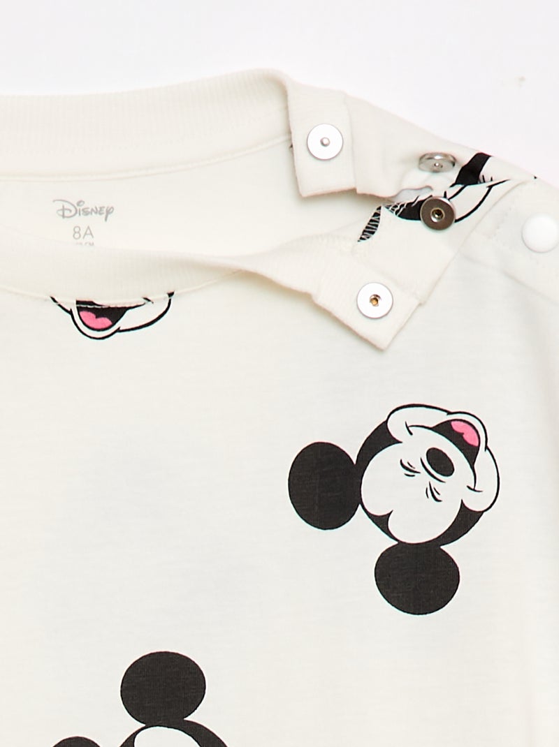 Camiseta estampada 'Mickey' - Colección fácil de poner Blanco - Kiabi