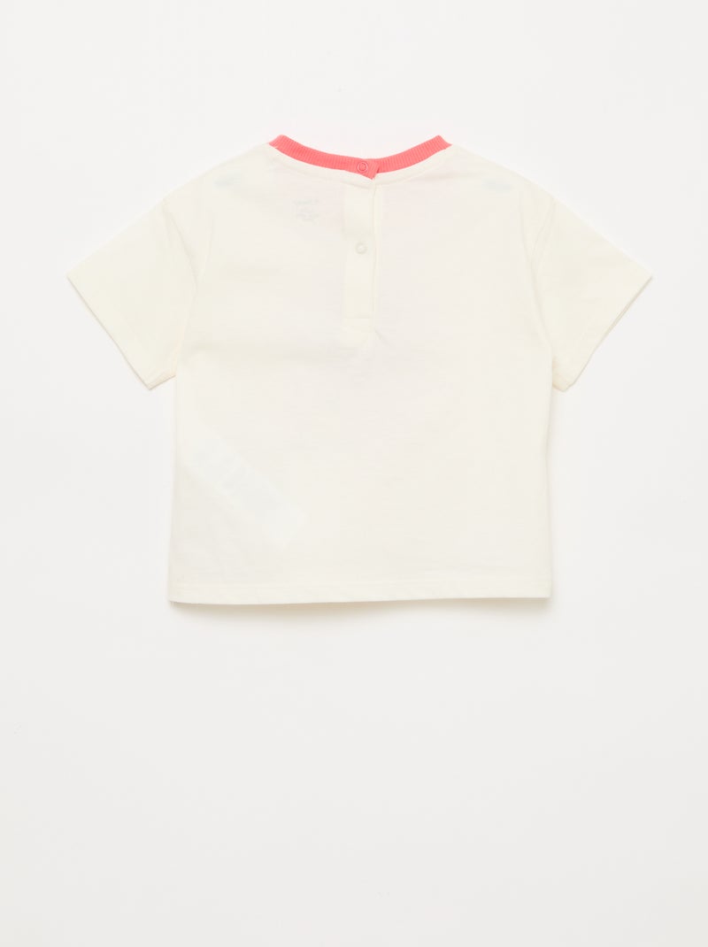 Camiseta estampada 'Mickey' de manga corta Blanco - Kiabi