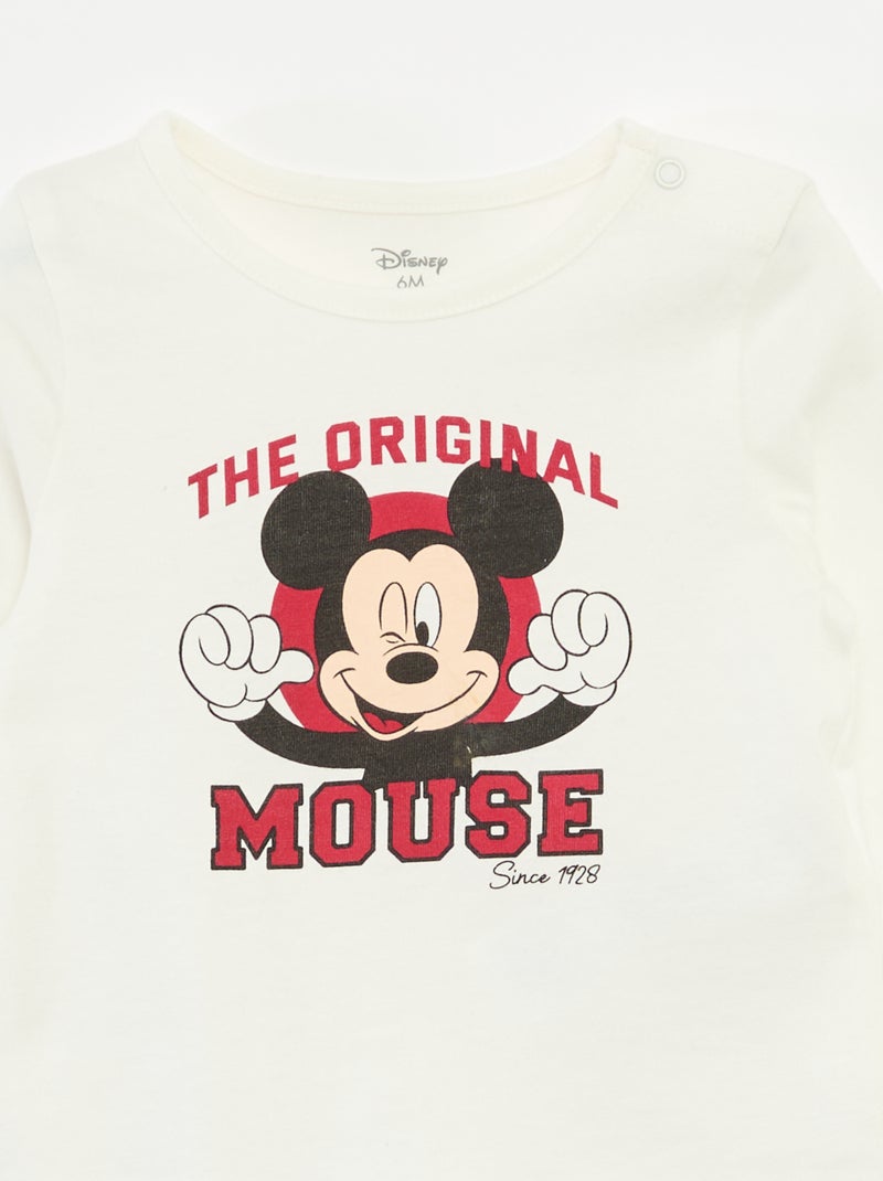 Camiseta estampada 'Mickey' 'Disney' Blanco - Kiabi