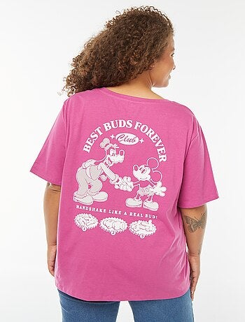 Camiseta estampada 'Mickey' y 'Pluto'