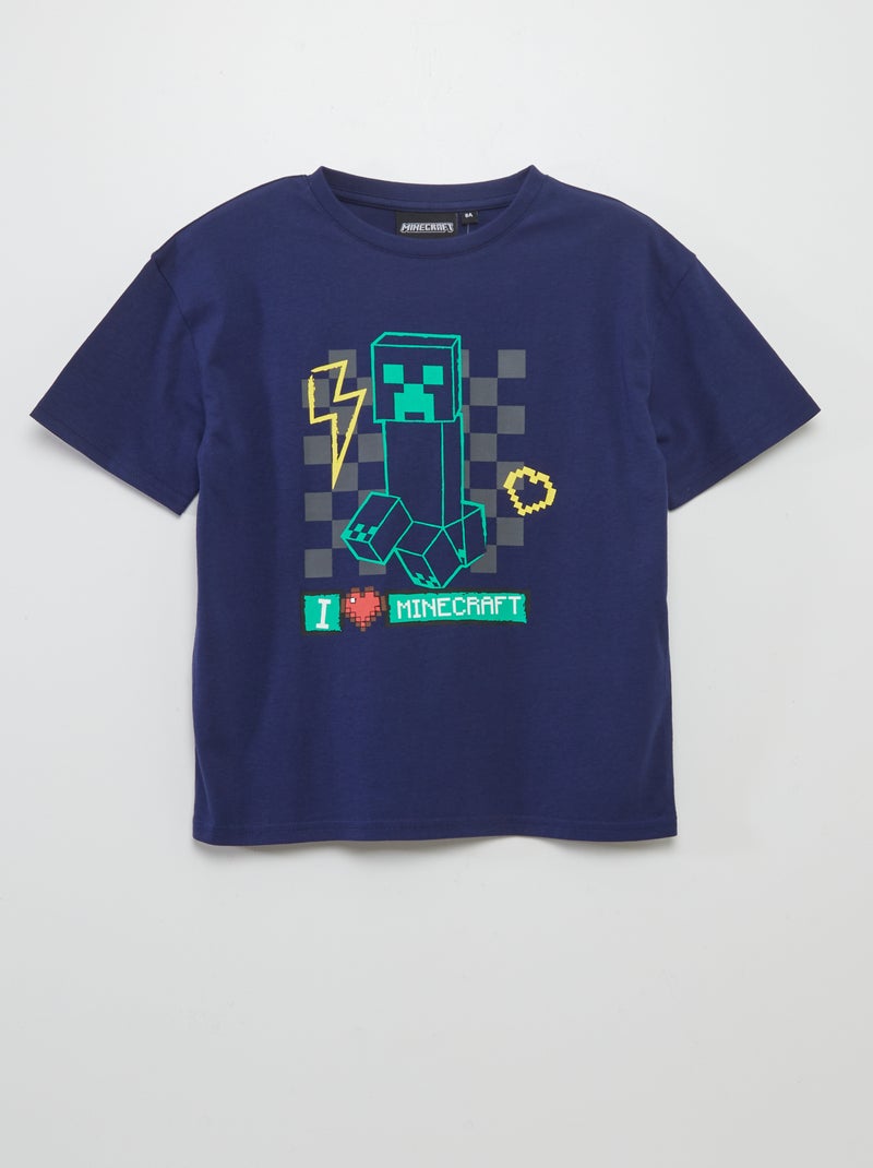 Camiseta estampada 'Minecraft' AZUL - Kiabi