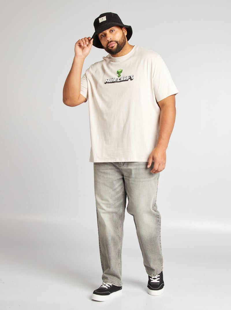 Camiseta estampada 'Minecraft' beige - Kiabi