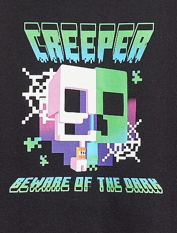 Camiseta estampada 'Minecraft' de manga larga - colección fácil de poner