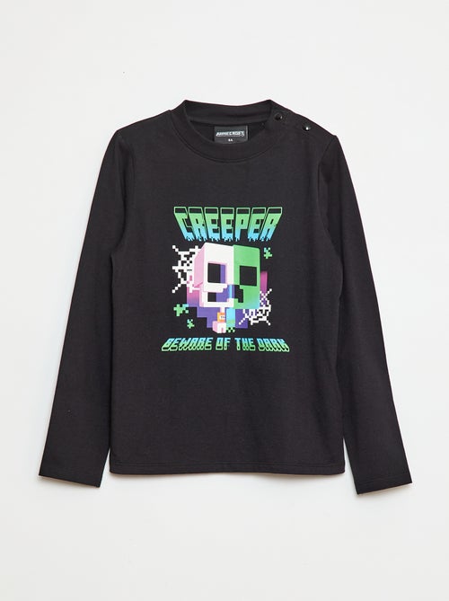 Camiseta estampada 'Minecraft' de manga larga - colección fácil de poner - Kiabi