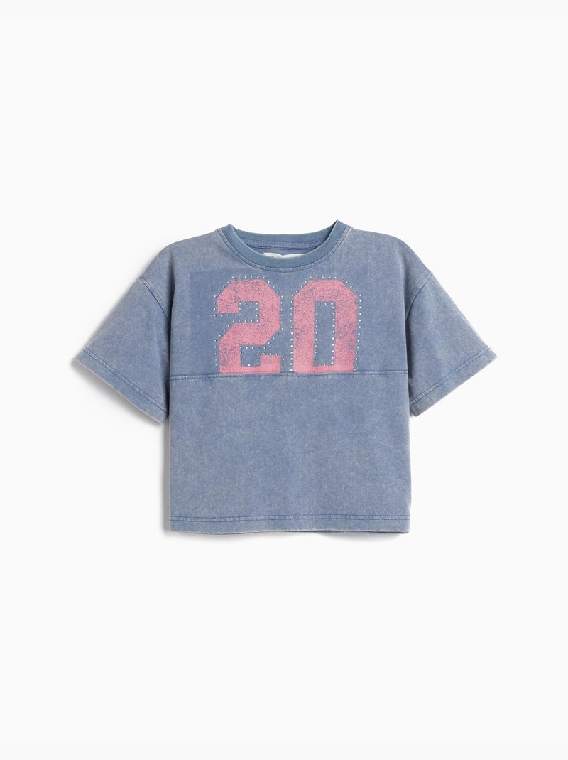 Camiseta estampada, MO Fashion Azul - Kiabi