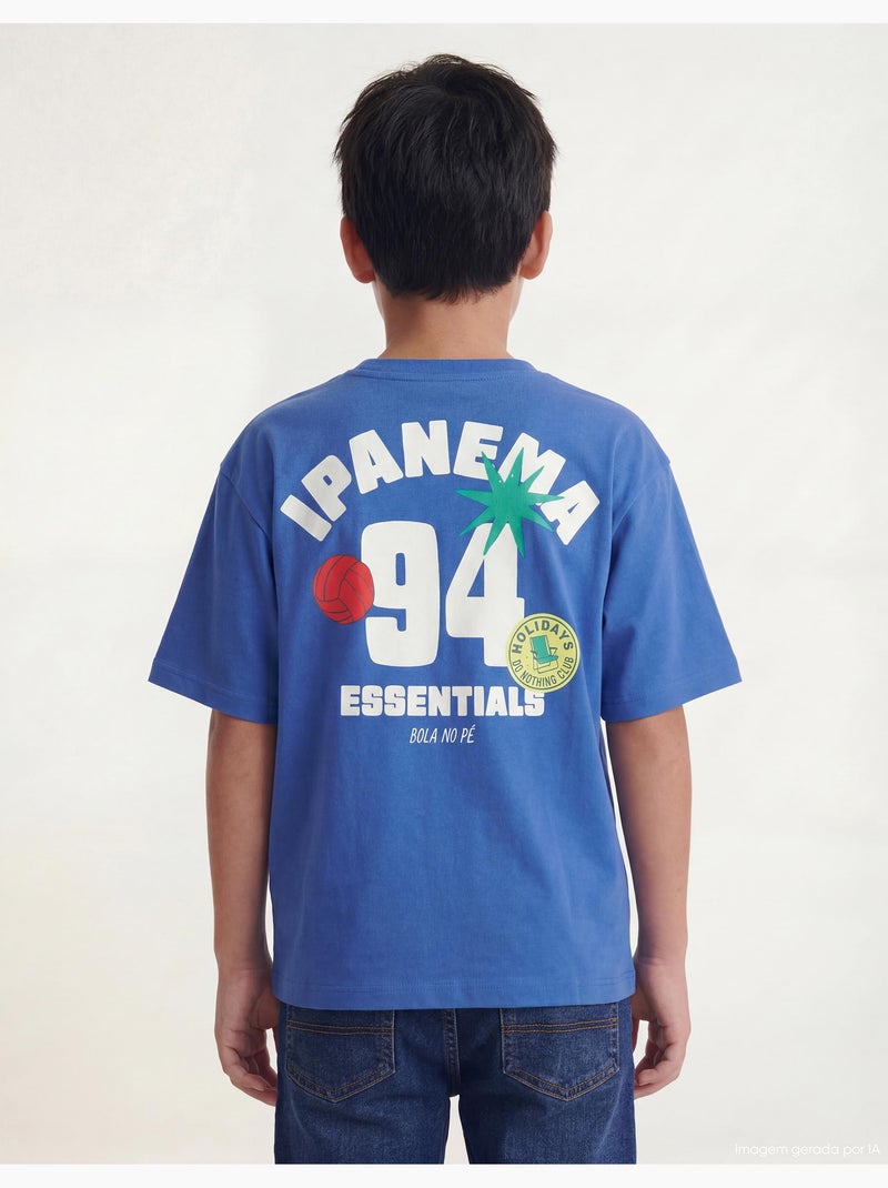 Camiseta estampada, MO Fashion Azul - Kiabi