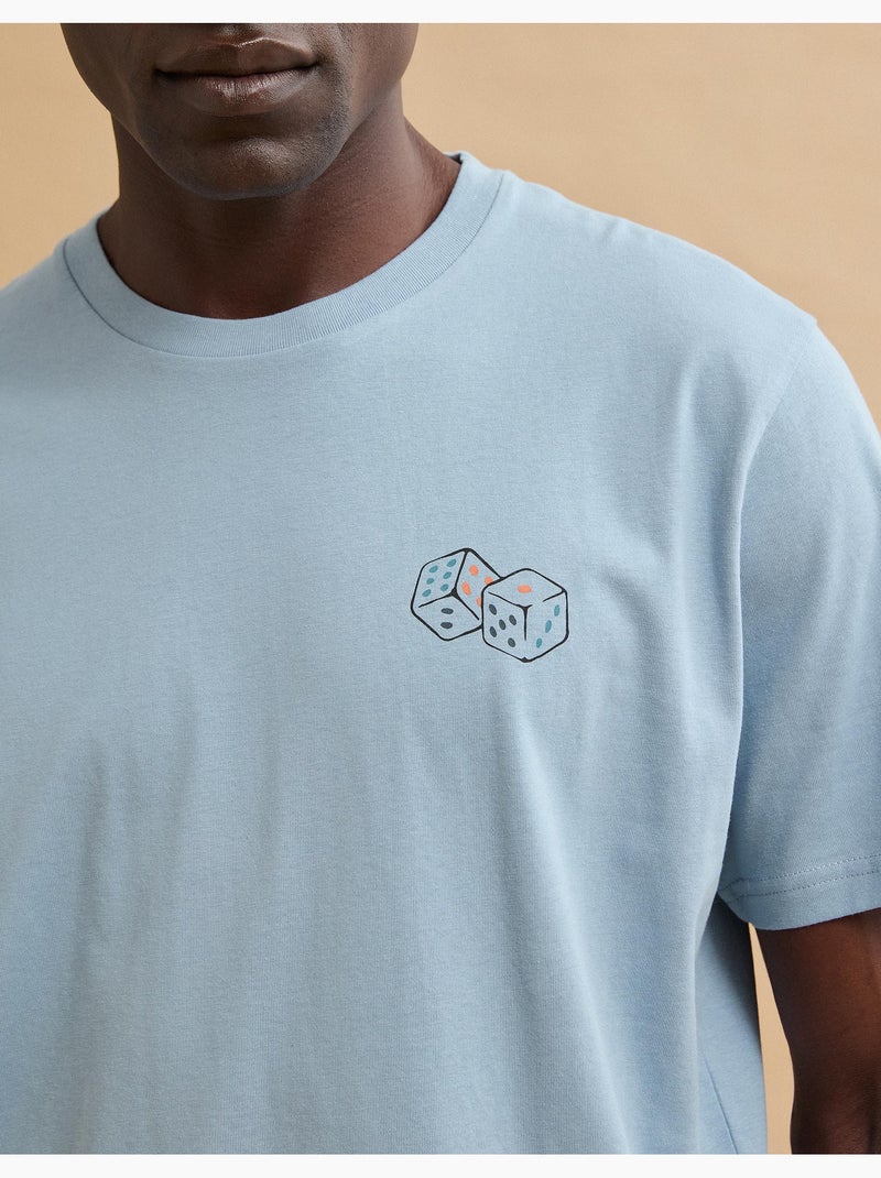 Camiseta estampada, MO Fashion Azul - Kiabi