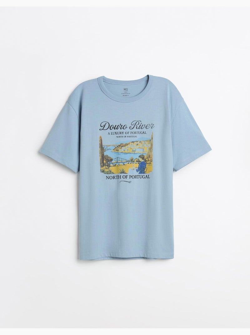 Camiseta estampada, MO Fashion Azul - Kiabi