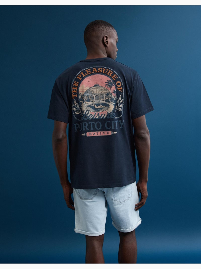 Camiseta estampada, MO Fashion Azul - Kiabi