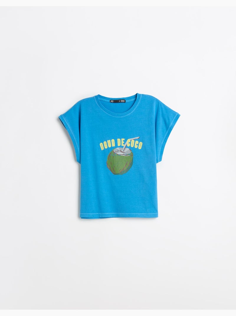 Camiseta estampada, MO Fashion Azul - Kiabi