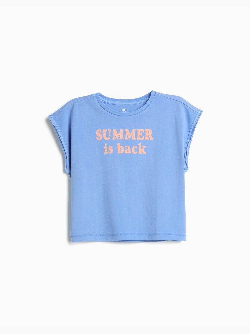 Camiseta estampada, MO Fashion Azul - Kiabi