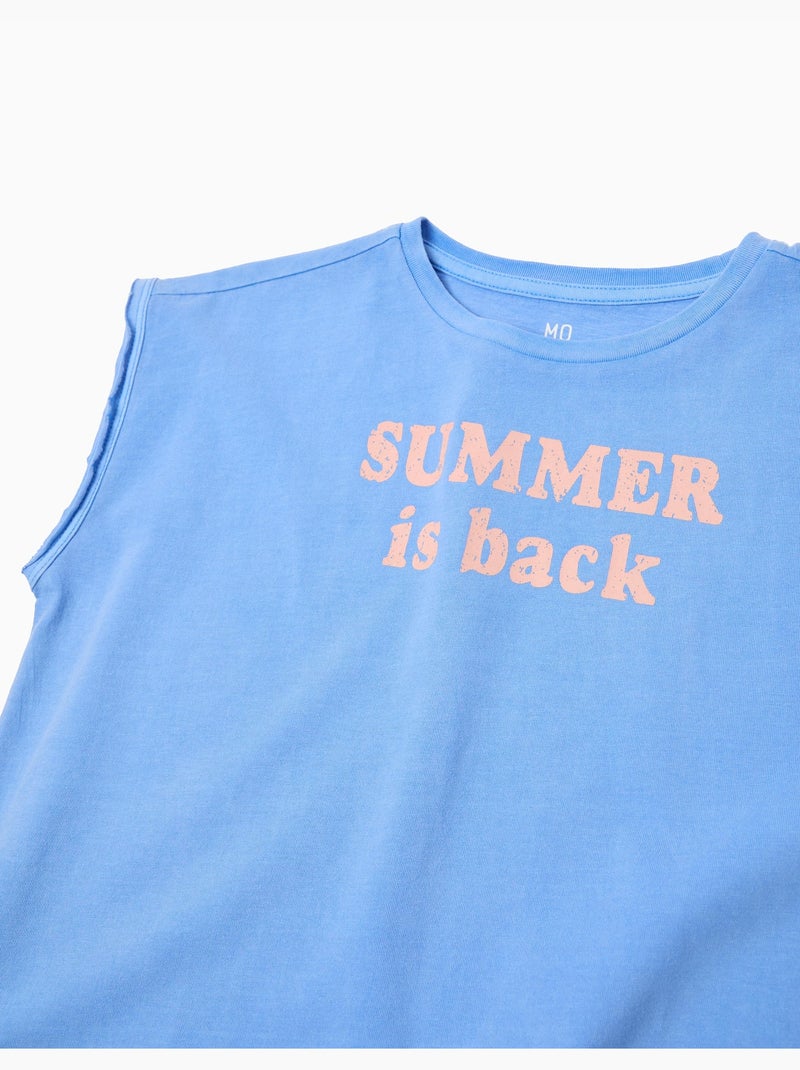 Camiseta estampada, MO Fashion Azul - Kiabi