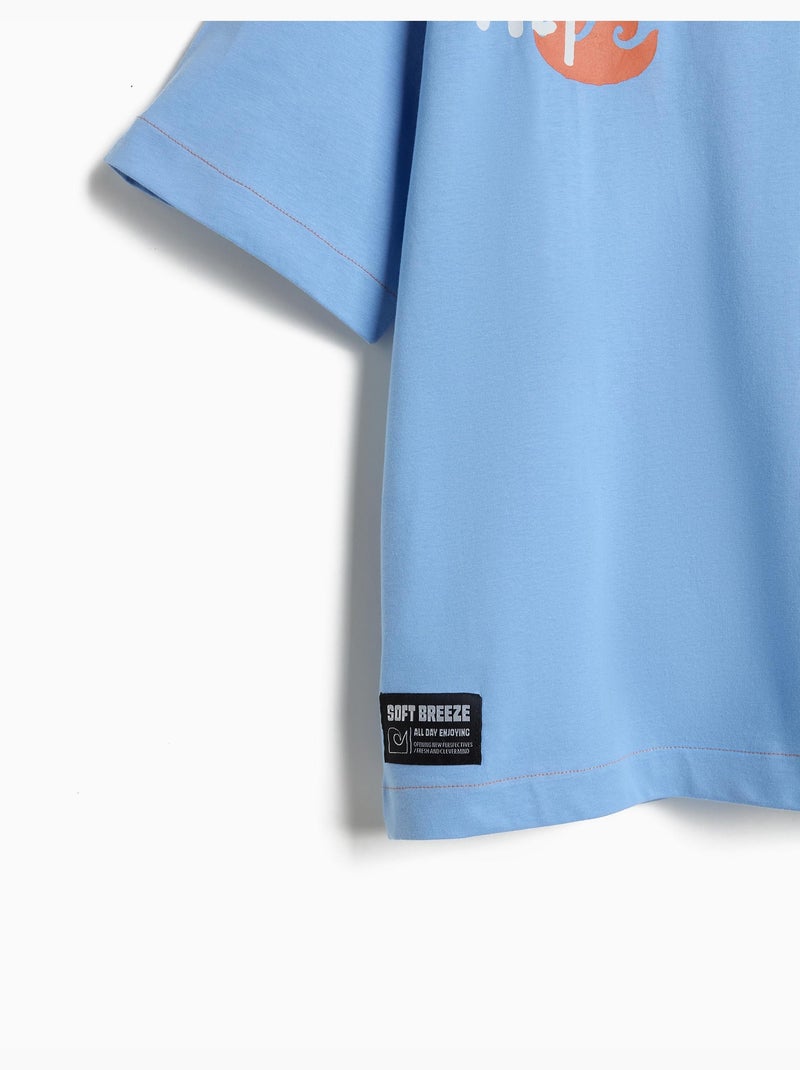 Camiseta estampada, MO Fashion Azul - Kiabi
