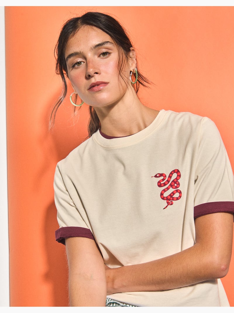 Camiseta estampada, MO Fashion Beige - Kiabi