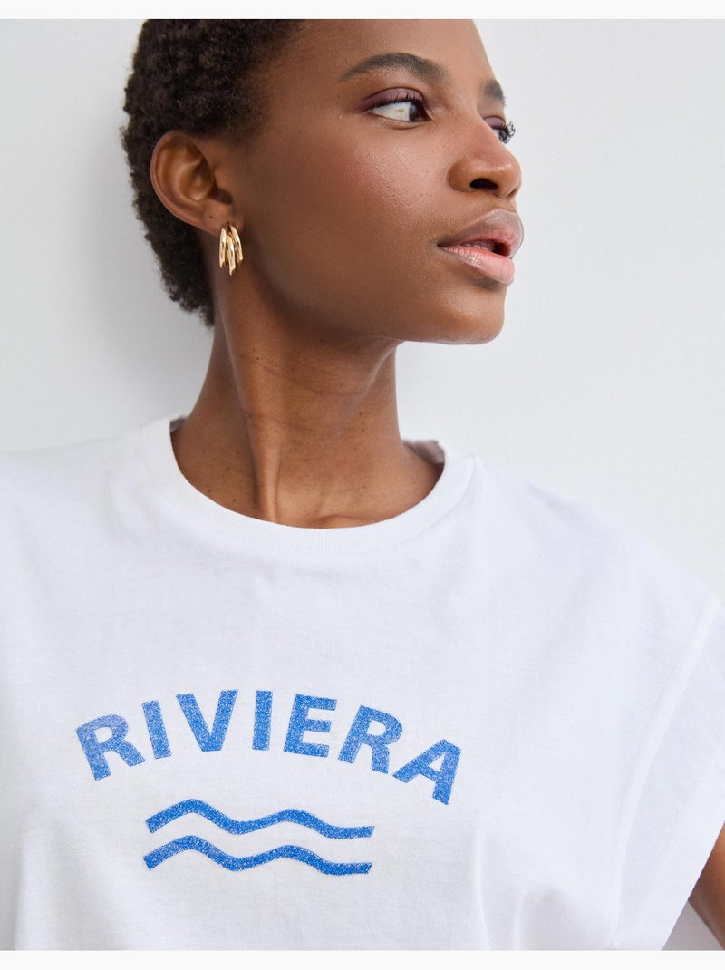 Camiseta estampada, MO Fashion Blanco - Kiabi