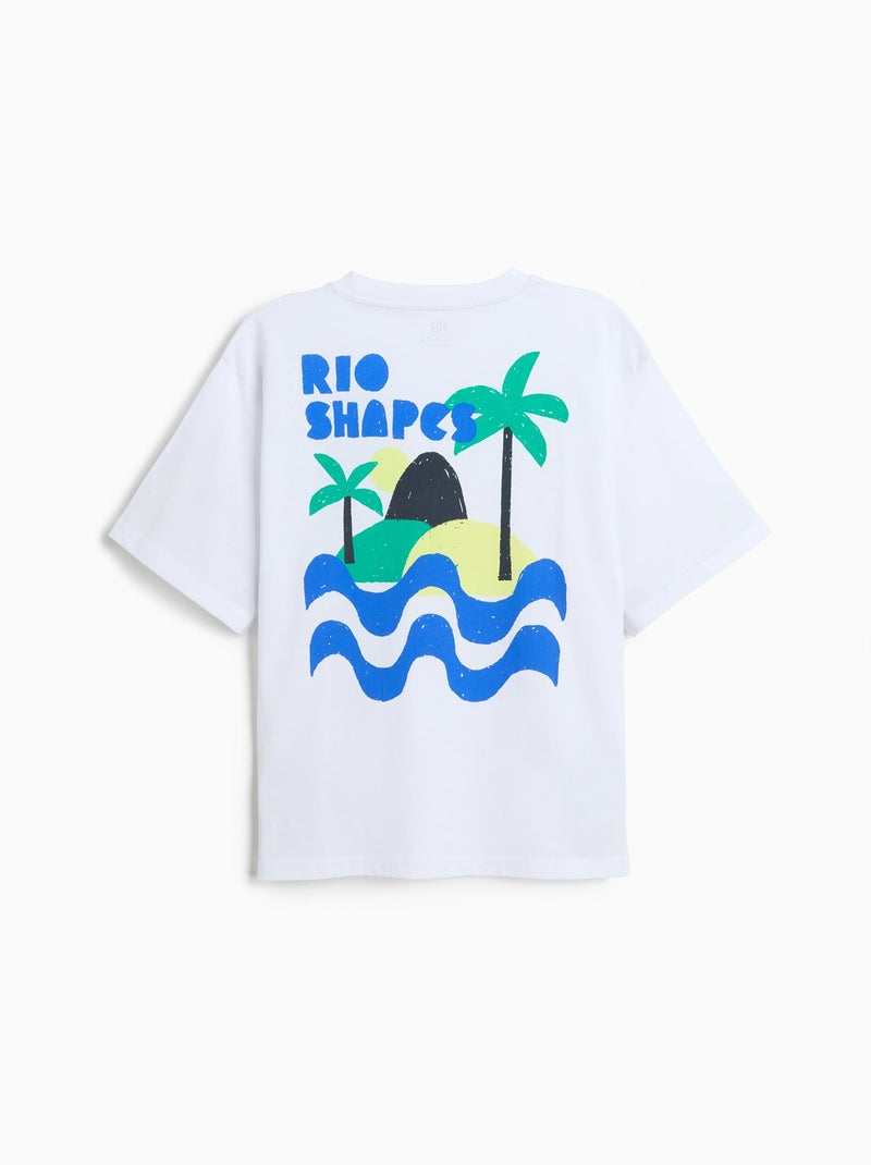 Camiseta estampada, MO Fashion Blanco - Kiabi