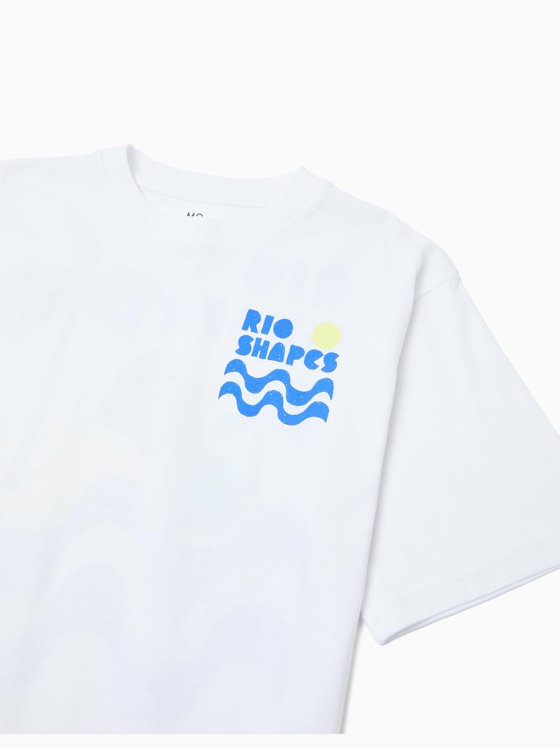 Camiseta estampada, MO Fashion Blanco - Kiabi