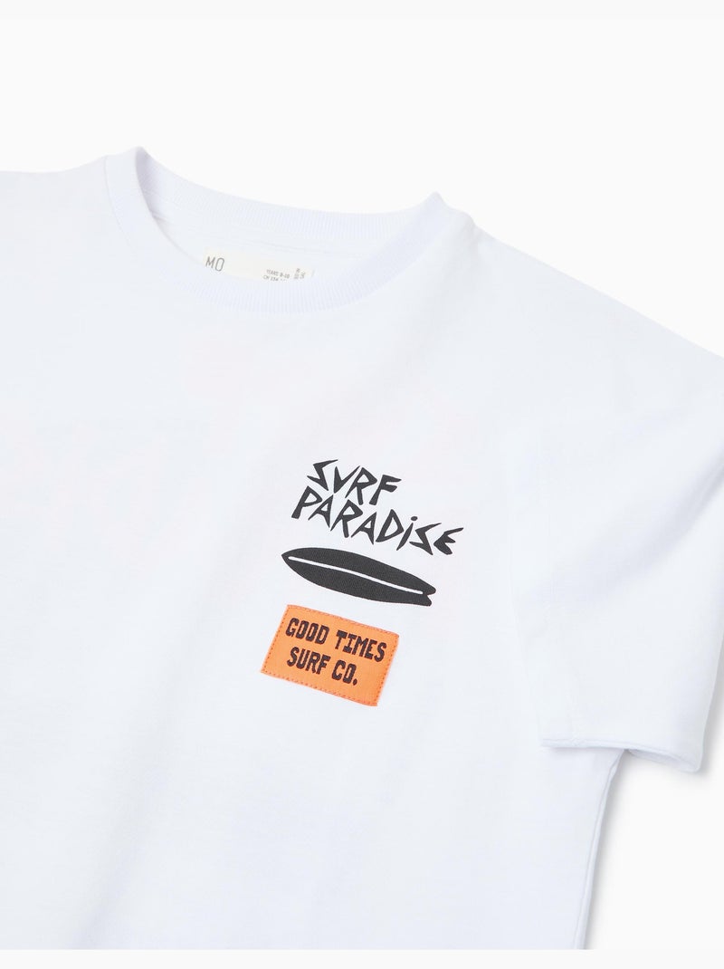 Camiseta estampada, MO Fashion Blanco - Kiabi