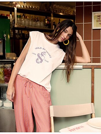 Camiseta estampada, MO Fashion